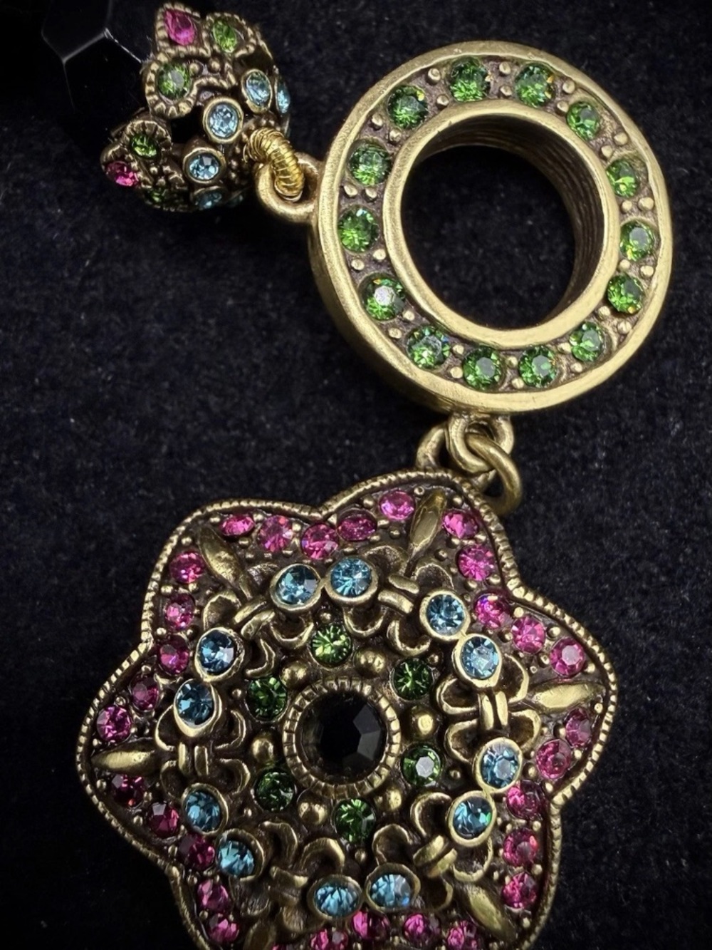 Multicolor Crystal Floral Charm Pendant bracelet - Women Jewelry